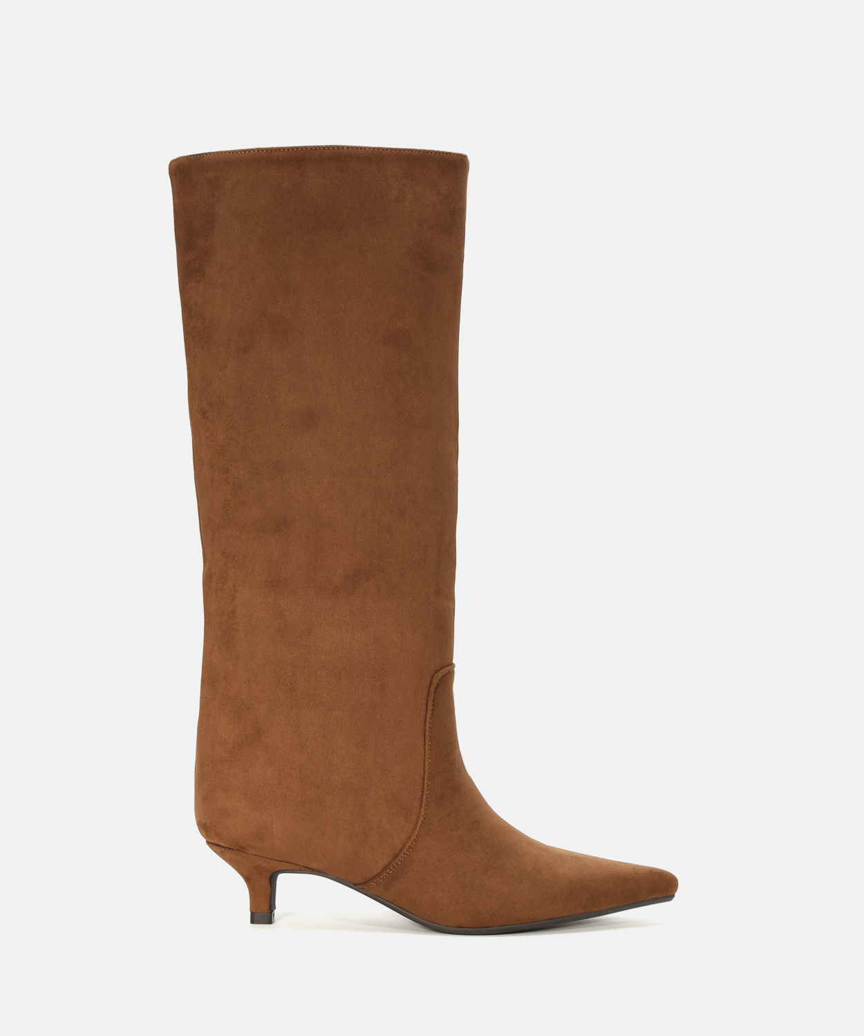 Botas altas marrones tac&oacute;n kitten